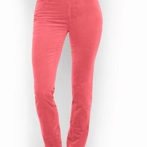 Talbots Women’s Pink Stretch Corduroy Straight Leg Pants